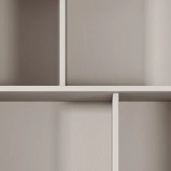 Garnero Arredamenti Libreria 88x194h cm 2 cassetti 8 vani a giorno cannettato Ramis Beige