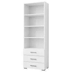 Garnero Arredamenti Libreria 63x190h cm 3 cassetti design moderno bianco Pastello Discount