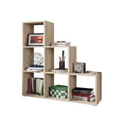 Garnero Arredamenti Libreria 105x108h cm 6 vani a giorno moderna Reading Rovere Sale