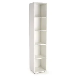 Garnero Arredamenti Libreria 40x200h cm con ripiani moderna bianco opaco Viki
