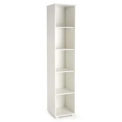 Garnero Arredamenti Libreria 40x200h cm con ripiani moderna bianco opaco Viki