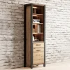 Garnero Arredamenti Libreria 55x200h cm design industrial quercia nero opaco Neive Best