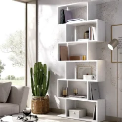 Garnero Arredamenti Libreria 80x192h cm design moderno Zaira Bianco Opaco Best