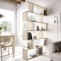 Garnero Arredamenti Libreria 80x192h cm design moderno chiaro Zaira Rovere Online