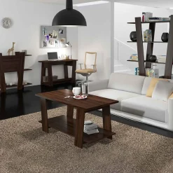 Garnero Arredamenti Libreria 150x194h cm design moderna da parete rovere scuro Cosmo Noce Sale