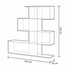Garnero Arredamenti Libreria 145x145h cm moderna bianco opaco cemento Snake Bianco Opaco - Cemento Hot