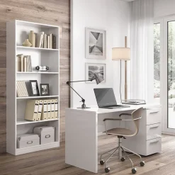 Garnero Arredamenti Libreria 80x201h cm moderna soggiorno bianco opaco Allan Hot