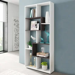 Garnero Arredamenti Libreria 80x180h cm multiposizione moderna bianco opaco ossido Texas Best