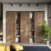 Garnero Arredamenti Libreria 218x186h cm rovere scuro beige Sunset 106