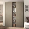 Garnero Arredamenti Libreria 136x186h cm tortora rovere scuro Sunset 107 Clearance