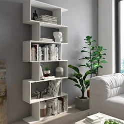 Garnero Arredamenti Libreria 80x191h cm ufficio moderna Carry Bianco Opaco New