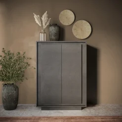 Garnero Arredamenti Madia alta 106x171h cm 2 ante Deluxe Antracite
