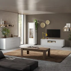 Garnero Arredamenti Madia alta 106x171h cm 2 ante Deluxe Bianco Opaco Outlet