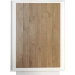 Garnero Arredamenti Madia alta 106x171h cm 2 ante bianco opaco rovere scuro Deluxe Rovere Rustico - Bianco opaco Hot