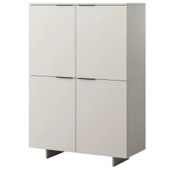 Garnero Arredamenti Madia alta 100x145h cm 4 ante soggiorno grigio Stone New