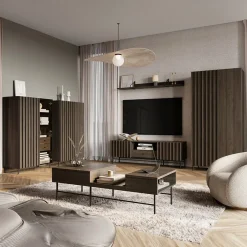 Garnero Arredamenti Madia alta 92x144h cm 2 ante wengè Blackwood Sale