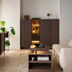 Garnero Arredamenti Madia alta 92x144h cm 2 ante wengè Blackwood Sale