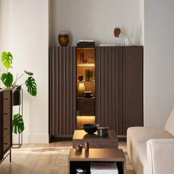 Garnero Arredamenti Madia alta 92x144h cm 2 ante wengè Blackwood Sale