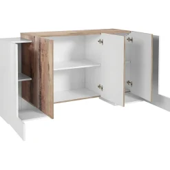 Garnero Arredamenti Madia 170x85h cm moderna bianco lucido rovere chiaro Akoya Bianco Lucido - Rovere Rustico Outlet