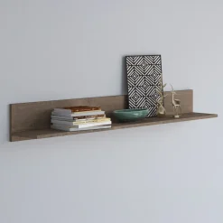 Garnero Arredamenti Mensola da parete 215x18h cm soggiorno Islen Noce Outlet