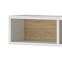 Garnero Arredamenti Mensola 169x21h cm 5 vani da parete bianco rovere Tahiti