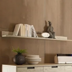 Garnero Arredamenti Mensola 158x10h cm da parete moderna soggiorno sherwood oak Juvena Outlet
