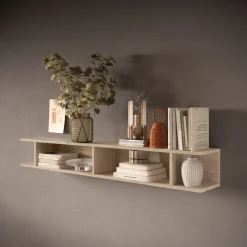 Garnero Arredamenti Mensola 138x19h cm da parete vani a vista chiaro Sunset Rovere Best