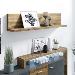 Garnero Arredamenti Mensola 150x32h cm per parete attrezzata Megan Gihome® Noce Hot