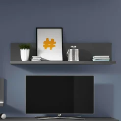 Garnero Arredamenti Mensola 150x32h cm per parete attrezzata Megan Gihome® Antracite