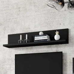 Garnero Arredamenti Mensola 150x32h cm per parete attrezzata Megan Gihome® Nero Opaco Online