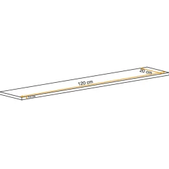 Garnero Arredamenti Mensola 120x2h cm soggiorno bianca Geo Discount