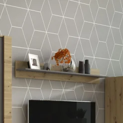 Garnero Arredamenti Mensola 138x20h cm soggiorno rovere Noa Gihome® Rovere - Antracite Hot