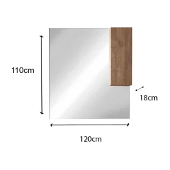 Garnero Arredamenti Mobile bagno a terra 120cm con doppio lavabo e specchio rovere Alvarez