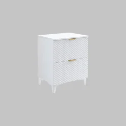 Garnero Arredamenti Mobile bagno a terra 61cm con colonna bianco frontali decorati Konny Bianco Lucido - Bianco opaco Hot