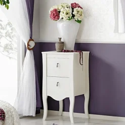 Garnero Arredamenti Mobile bagno classico 45cm 2 cassetti bianco Brigit Hot