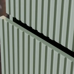 Garnero Arredamenti Mobile bagno sospeso cannettato 140cm 4 cassetti verde salvia rovere Greeny Best