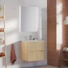 Garnero Arredamenti Mobile bagno sospeso cannettato 60cm con lavabo rovere Pretty Outlet