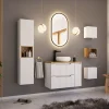 Garnero Arredamenti Mobile bagno sospeso cannettato 80cm bianco rovere Cleany Online