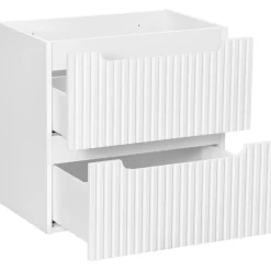 Garnero Arredamenti Mobile bagno sospeso cannettato 80cm bianco rovere Cleany Online