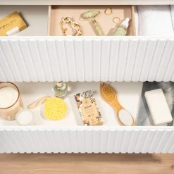 Garnero Arredamenti Mobile bagno sospeso cannettato 80cm bianco rovere Cleany Online