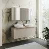 Garnero Arredamenti Mobile bagno sospeso 120cm 2 cassettoni e 2 cassetti attrezzati grigio quercia Serif Online