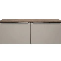 Garnero Arredamenti Mobile bagno sospeso 120cm 2 cassettoni e 2 cassetti attrezzati grigio quercia Serif Online