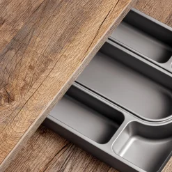 Garnero Arredamenti Mobile bagno sospeso 120cm 2 cassettoni e 2 cassetti attrezzati grigio quercia Serif Online