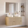 Garnero Arredamenti Mobile bagno sospeso 120cm cannettato rovere Pretty Hot