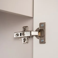 Garnero Arredamenti Mobile bagno sospeso 120cm cannettato 4 ante beige rovere Cleany Outlet