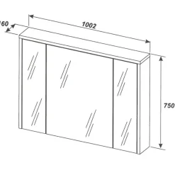 Garnero Arredamenti Mobile bagno sospeso 100cm con lavabo, specchio e colonna rovere antracite Stony
