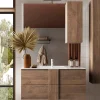Garnero Arredamenti Mobile bagno sospeso 100cm con lavabo e specchio rovere Alvarez Hot