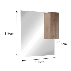 Garnero Arredamenti Mobile bagno sospeso 100cm con lavabo e specchio rovere Alvarez Hot