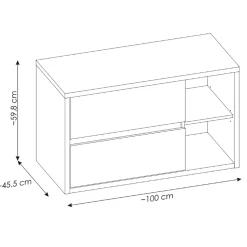 Garnero Arredamenti Mobile bagno sospeso 100cm con lavabo, mobile specchio e colonna rovere antracite Veny Outlet