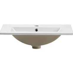Garnero Arredamenti Mobile bagno sospeso 80cm con lavabo 2 cassetti beige cashmere Neutry Best